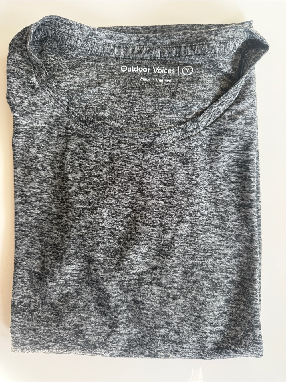 Outdoor Voices Heathered Charcoal Short Sleeve Tee